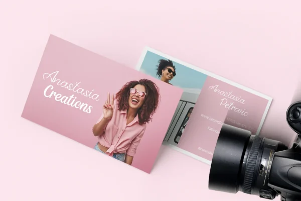 επαγγελματικη καρτα με φωτογραφια προσωπου