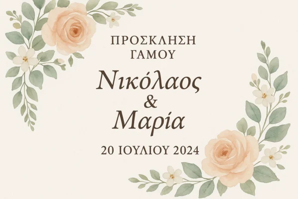 προσκληση γαμου